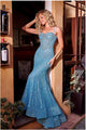 Portia and Scarlett PS24616 Spaghetti Straps Special Occasion Gown - BLUE / 00 - Dress