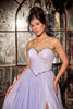 Portia And Scarlett PS24632 Ruched Corset Sweetheart High Slit Gown - Dress