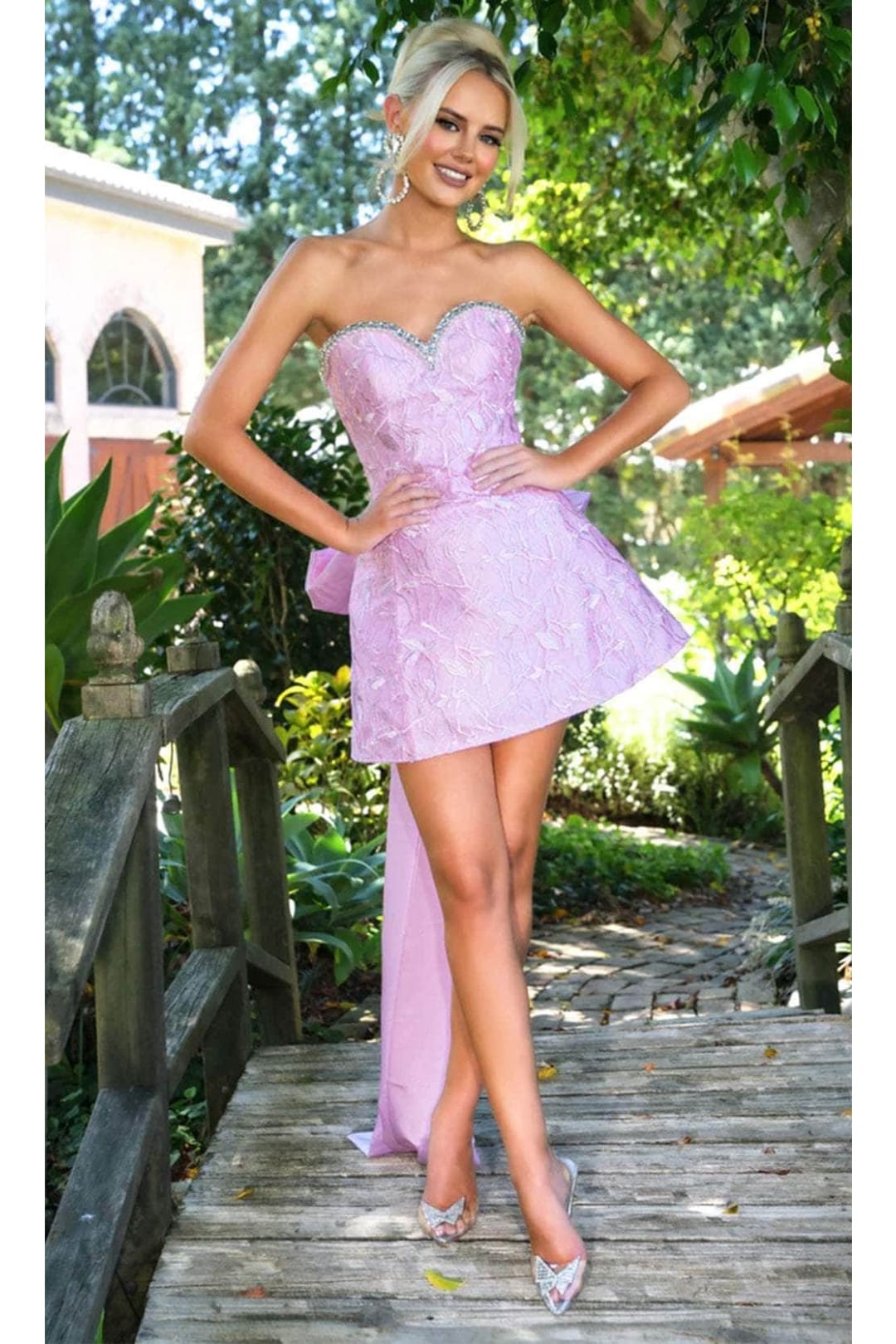 Portia and Scarlett PS24665 -short- Sweetheart Cocktail Dress with Bow Back - Black / 10 - Dress