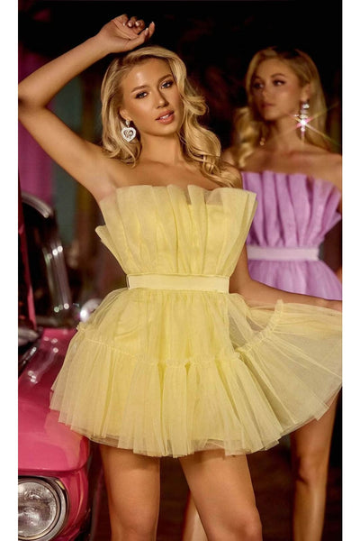 Portia and Scarlett PS24670 - Strapless A-Line Homecoming Dress for a Classic Touch - Light Blue / 12 - Dress