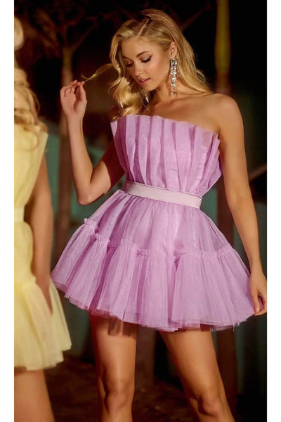 Portia and Scarlett PS24670 - Strapless A-Line Homecoming Dress for a Classic Touch - Light Blue / 2 - Dress