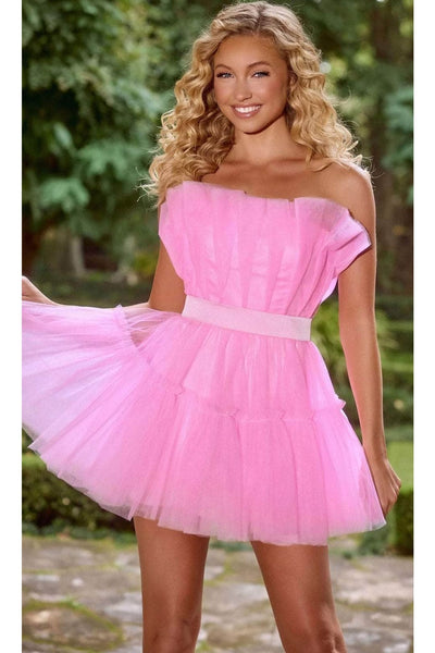 Portia and Scarlett PS24670 - Strapless A-Line Homecoming Dress for a Classic Touch - Light Blue / 8 - Dress