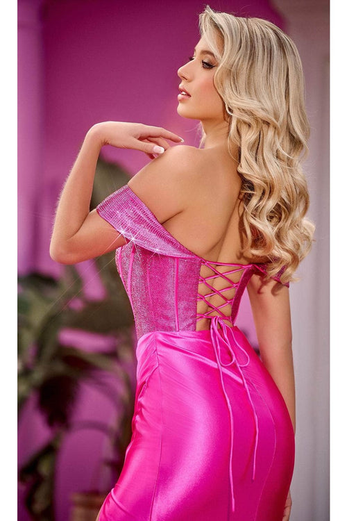 Portia and Scarlett PS24675 - long- Corset Prom Gown with Sweetheart Neckline and Beading - Emerald / 10 - Dress