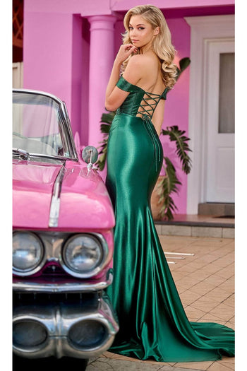 Portia and Scarlett PS24675 - long- Corset Prom Gown with Sweetheart Neckline and Beading - Emerald / 2 - Dress