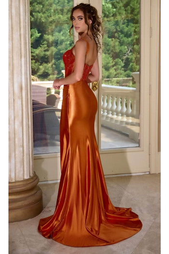 Portia and Scarlett PS24684 -long- Beaded Bustier Prom Dress - Black / 6 - Dress