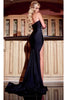 Portia and Scarlett PS24689 -long- Prom Dress with Bejeweled Bodice - Black / 4 - Dress