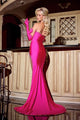 Portia And Scarlett PS24690 Ruched Crystal Beadwork Evening Gown - Dress