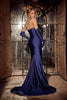 Portia And Scarlett PS24690 Ruched Crystal Beadwork Evening Gown - Dress
