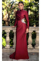 Portia and Scarlett PS24740 - Long- Sleeve Prom Dress with High Neck - Red / 00 - Dress
