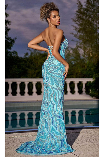 Portia and Scarlett PS24812 -long- Beaded Sweetheart Neckline Prom Gown - Lilac / 2 - Dress