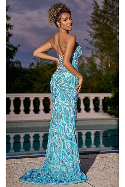 Portia and Scarlett PS24812 -long- Beaded Sweetheart Neckline Prom Gown - Lilac / 2 - Dress