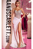 Portia and Scarlett PS24850C -long- Jeweled Evening Gown with Illusion Design - Pink / 20 - Dress