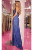 Portia and Scarlett PS24850C -long- Jeweled Evening Gown with Illusion Design - Pink / 24 - Dress