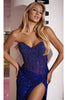 Portia and Scarlett PS24850C -long- Strapless Corset Evening Gown - Black / 24 - Dress