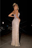 Portia And Scarlett PS24852C Sequin Beaded Fitted High Slit Prom Gown - Dress