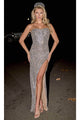 Portia and Scarlett PS24855C - long-Strapless Prom Dress with Sparkling Beaded Details - Silver / 00 - Dress