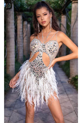 Flapper Dress for Vintage 1920s Outfit in Silver Style PS24898C