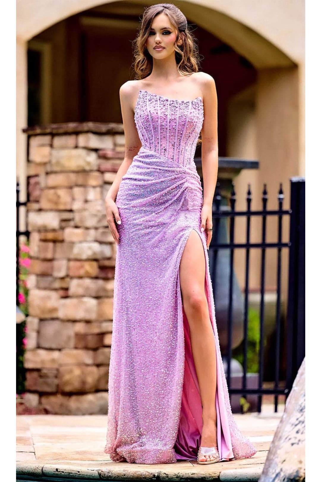 Portia and Scarlett PS24942 - long - Asymmetrical Prom Dress with Embellishments - Black / 18 - Dress