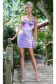 Portia and Scarlett PS25102 - short-Satin Bodice Cocktail Dress - Pink / 00 - Dress