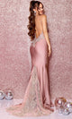 Chic Deep V-Neck Embellished Mermaid Gown by Portia and Scarlett