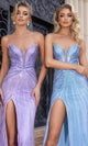 Portia and Scarlett PS25167 Plunging V-Neck Prom Dress