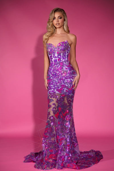Portia and Scarlett PS25262 Dress - Purple/Pink / 00 - Prom