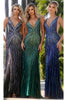 Portia and Scarlett PS25267 - Beaded V-Neck Prom Dress Prom Dresses 00 / Emerald