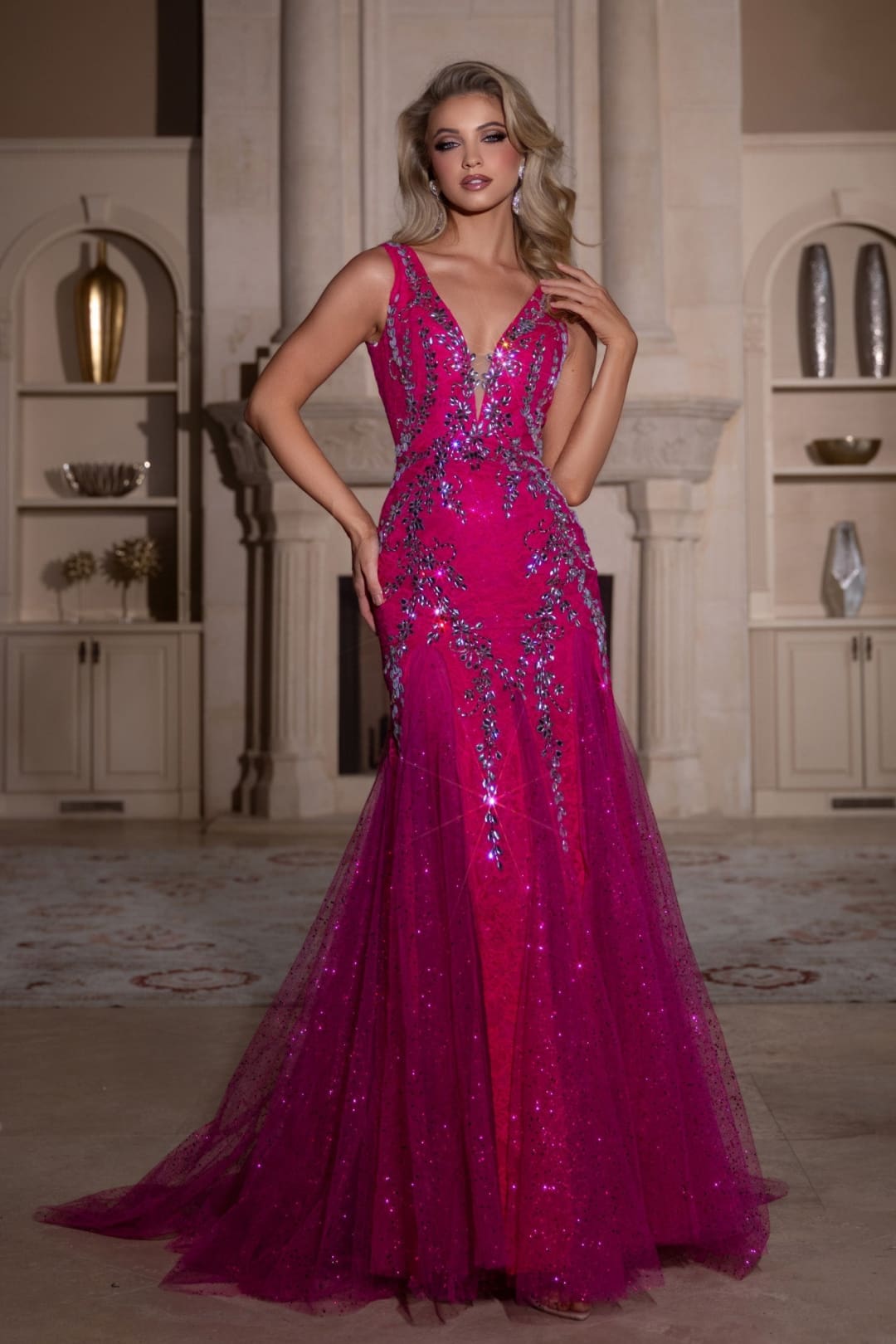 Portia and Scarlett PS25289 Dress - Black/Silver / 00 - Prom