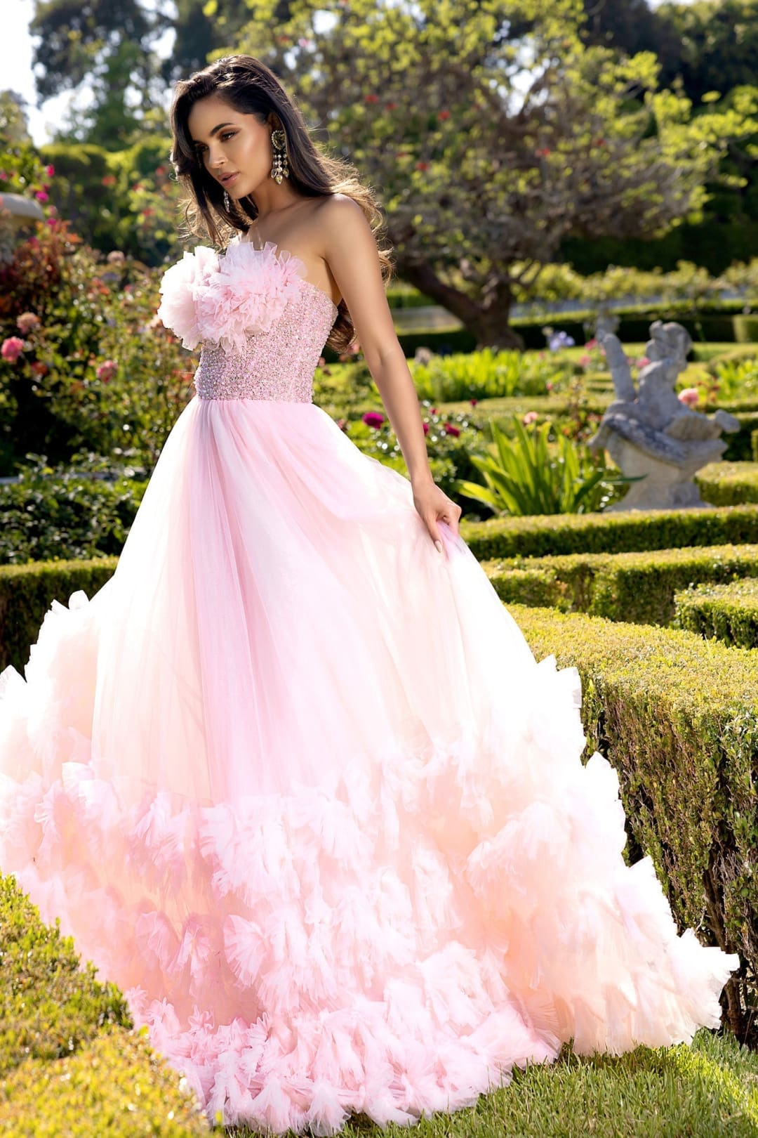 scarlett pink dress PS22158 6 / Hot Pink