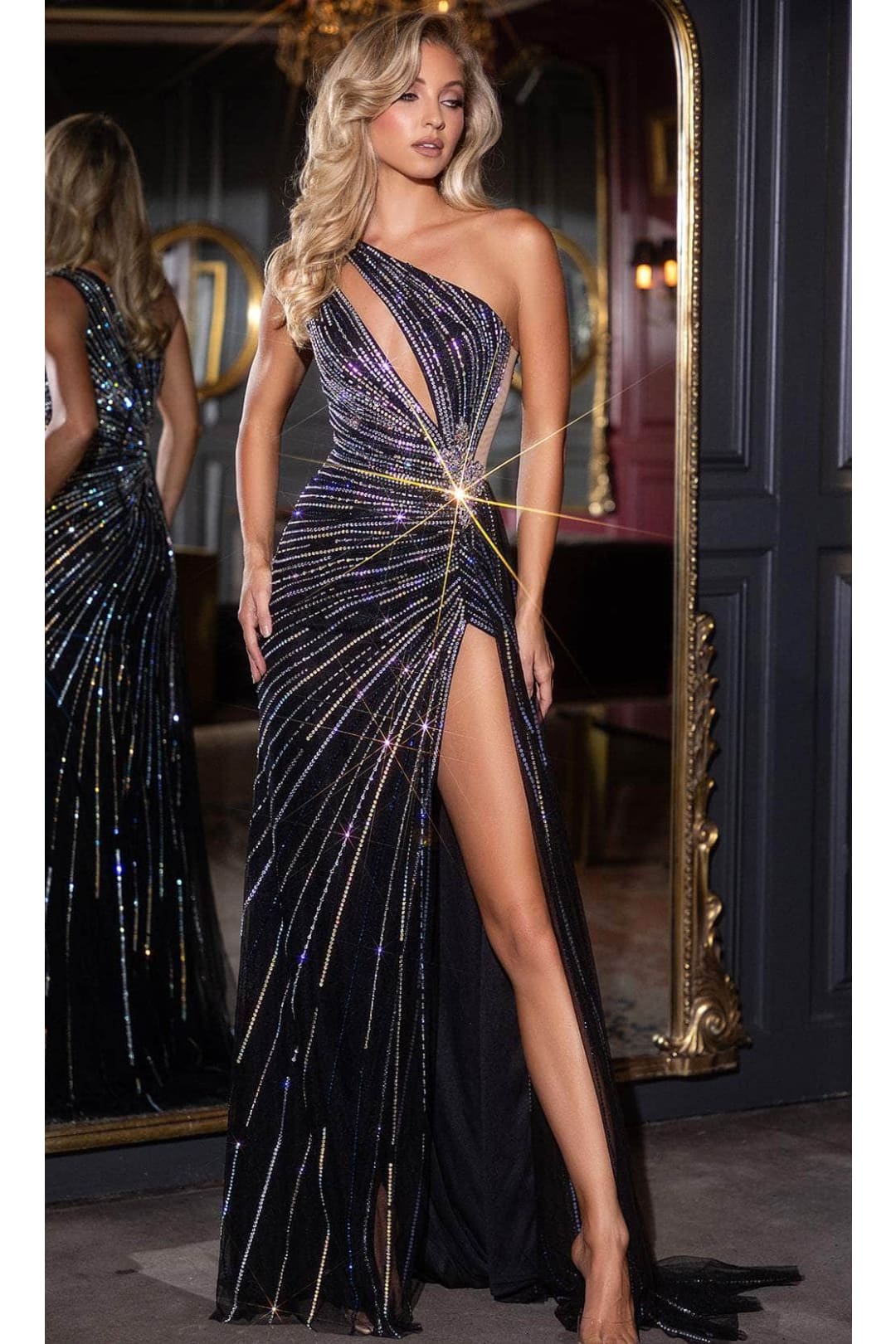 portia and scarlett prom dresses PS26430C adorned skirt flows into a graceful train Portia and Scarlett PS25330 -