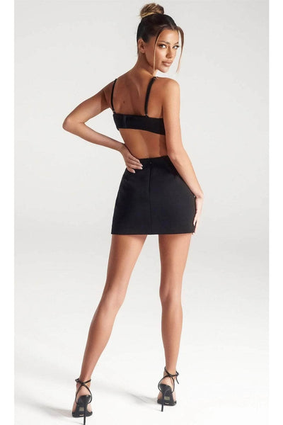 Portia and Scarlett PS302B - short-Two-Piece Cocktail Dress with Sweetheart Neckline - Black / 2 - Dress