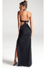 Portia and Scarlett PS317B -long- Halter Evening Dress with Open Back - Black / 2 - Dress