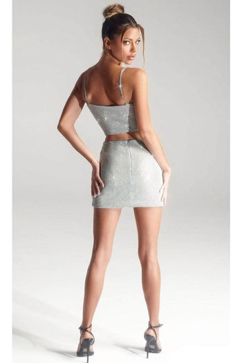Portia and Scarlett PS329B -short- Sweetheart Cocktail Dress with Crystal Beads - Black / 2 - Dress