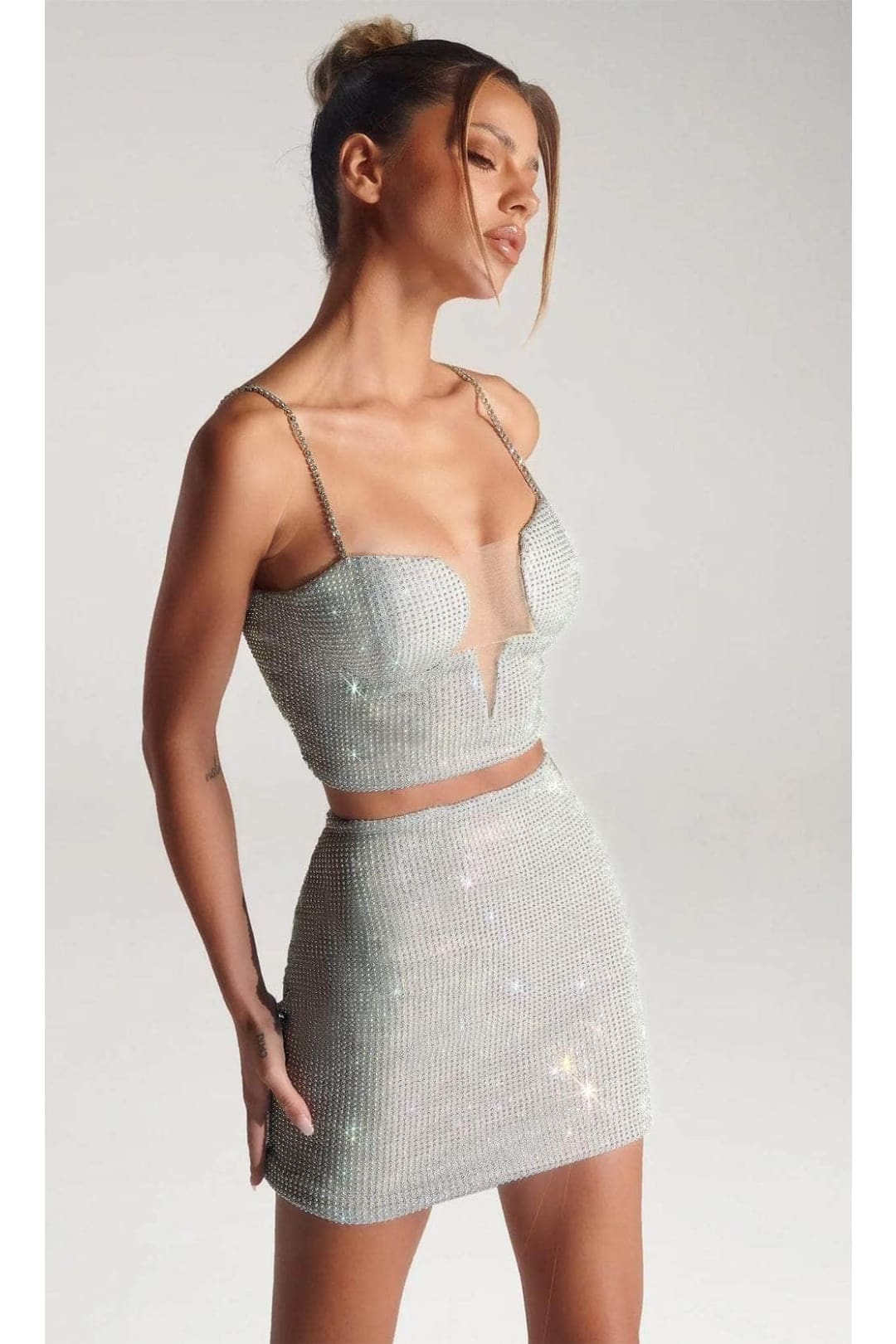 Portia and Scarlett PS329B -short- Sweetheart Cocktail Dress with Crystal Beads - Black / 4 - Dress