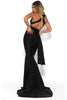 Portia and Scarlett PS6110 -long- Sleeveless Crisscross Back Prom Dress for a Stylish Touch - Deep Red / 16 - Dress