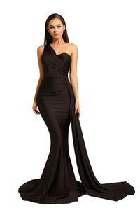 Portia and Scarlett PS6321 -long- Evening Dress with a Draped One-Shoulder Detail - Dress