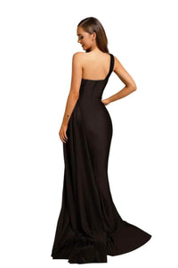 Portia and Scarlett PS6321 -long- Evening Dress with a Draped One-Shoulder Detail - Dress