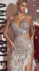 Portia and Scarlett Silver & Nude Couture Prom Evening Dress PS24861C