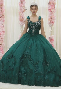 Sweet 16 Birthday Party Dress in Hunter Green Style LK180 Ball Gown