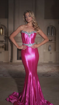 Portia and Scarlett PS25261 Corset Strapless Mermaid Prom Dress