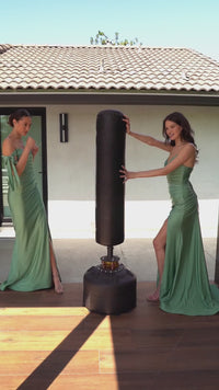 Cinderella Divine CD943 Sexy Stretchy Bow Straps Long Prom Dress