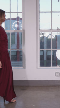 Elegant Halter Evening Gown with High Slit Formal Maxi Dress By Ladivine T502