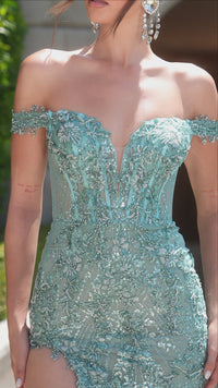 Portia and Scarlett Prom Dress Off Shoulder Long Evening Gown PS25198