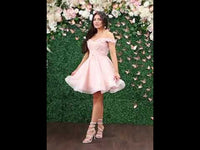 May Queen MQ1854 Off Shoulder Corset Short Prom Dresses