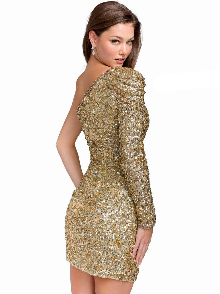 Primavera Couture 3853 Short Beaded Prom Dress