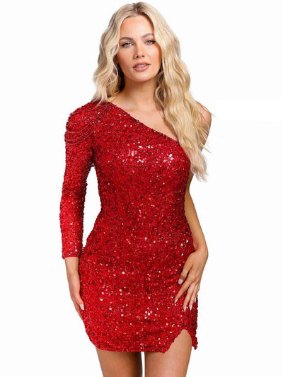 Primavera Couture Beaded Short Prom Dress 3853 - The Dress Outlet