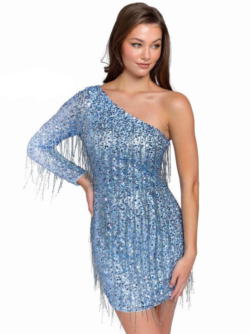 Primavera Couture Beaded Short Prom Dress 3858 - The Dress Outlet