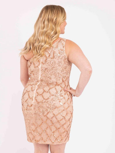 Primavera Couture 3885 Fitted Short Plus Size Dress
