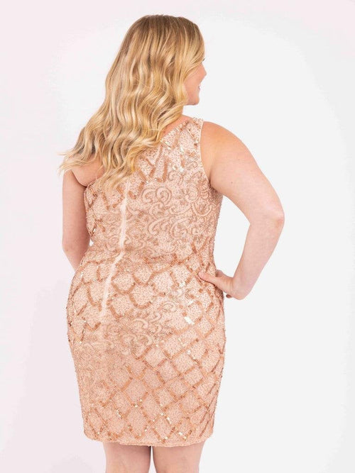 Primavera Couture 3885 Fitted Short Plus Size Dress