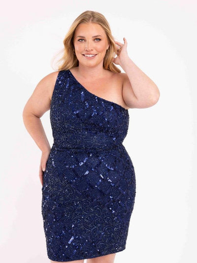 Primavera Couture Fitted Short Plus Size Dress 3885 - The Dress Outlet